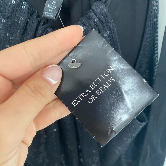 Carmen Marc Valvo | Black Drape top - Picture 4 of 6